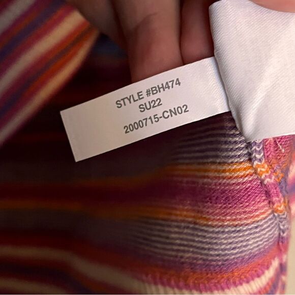 J. Crew Space-dyed Sweater Tube Top in Pink Stripes Size XXL New with Tags - Picture 8 of 10